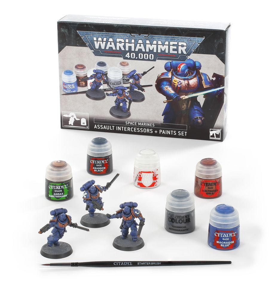 Warhammer 40K Assault Intercessors + Paints Set