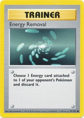 Energy Removal (92/102) [Base Set Shadowless Unlimited] | Pandora's Boox