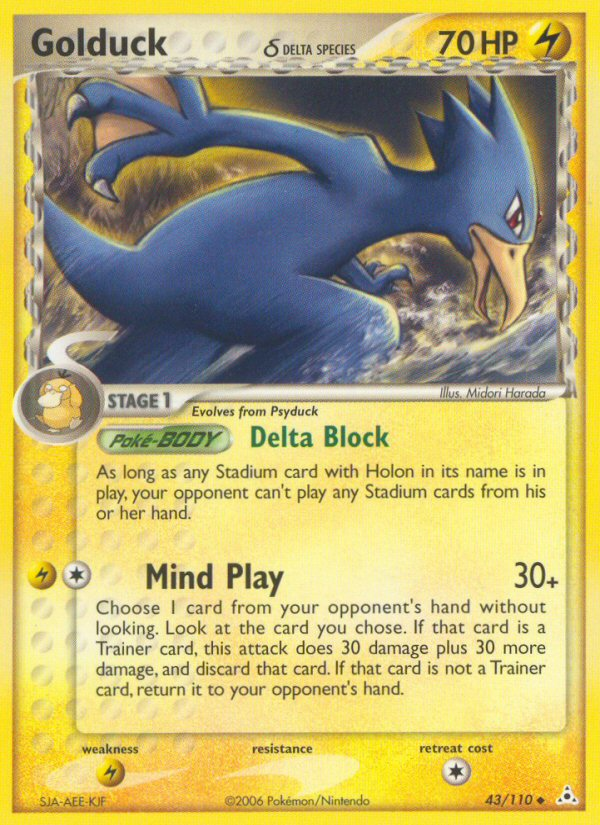 Golduck (43/110) (Delta Species) [EX: Holon Phantoms]