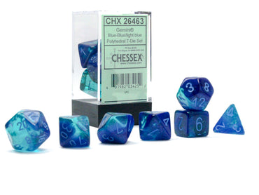 Chessex 7pc Dice Gemini blue-blue/light blue CHX26463