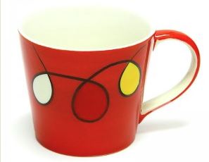 Mug red Swirls