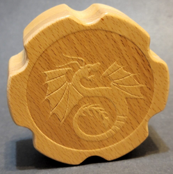 Dragon Engraved Light Wooden Box