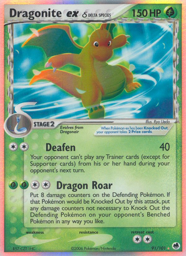 Dragonite ex (91/101) (Delta Species) [EX: Dragon Frontiers]