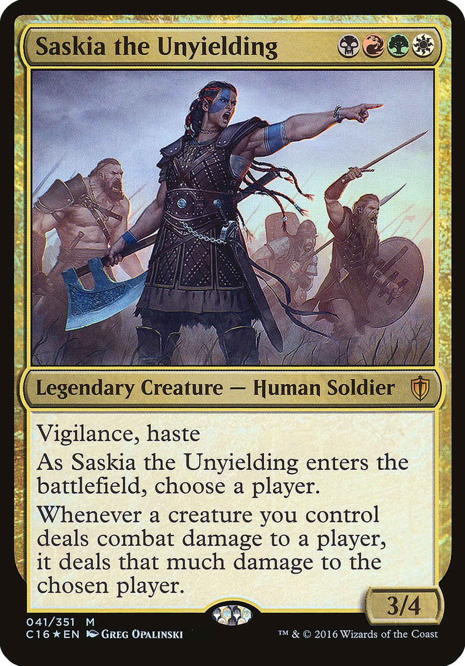 Saskia the Unyielding (Oversized) [Commander 2016 Oversized] | Pandora's Boox