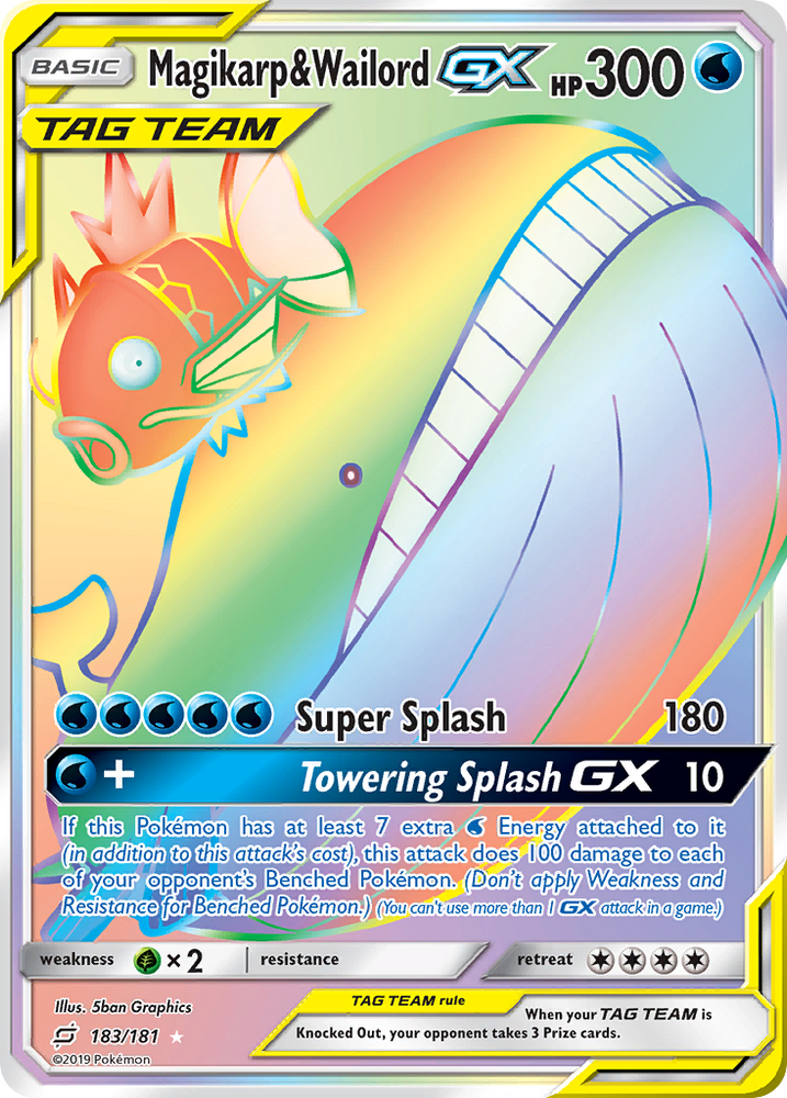 Magikarp & Wailord GX (183/181) [Sun & Moon: Team Up]