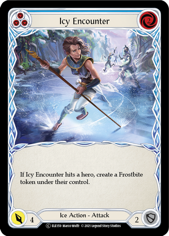 Icy Encounter (Blue) [U-ELE159] Unlimited Rainbow Foil