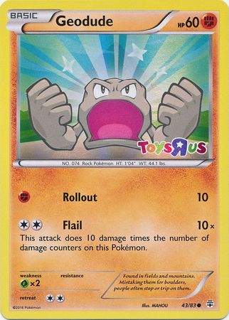 Geodude (43/83) (Toys R Us Promo) [XY: Generations]