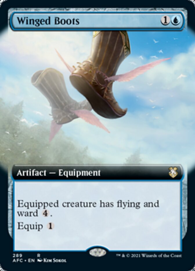 Winged Boots (Extended Art) [Dungeons & Dragons: Adventures in the Forgotten Realms Commander] | Pandora's Boox