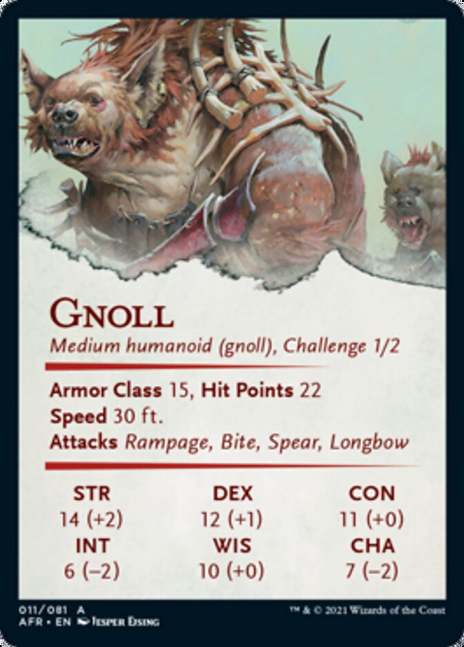 Gnoll Art Card (Gold-Stamped Signature) [Dungeons & Dragons: Adventures in the Forgotten Realms Art Series] | Pandora's Boox