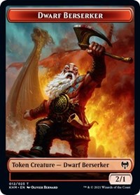 Dwarf Berserker // Angel Warrior Double-Sided Token [Kaldheim Tokens] | Pandora's Boox