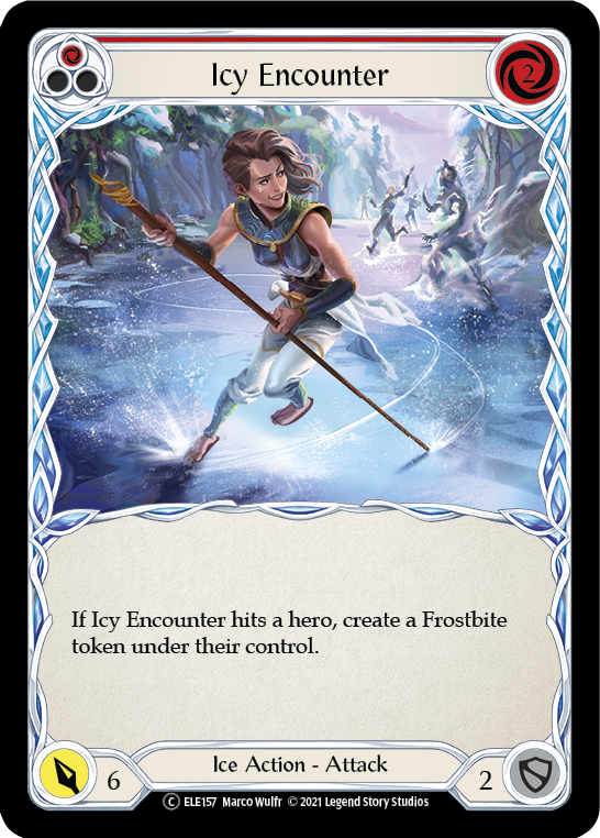 Icy Encounter (Red) [U-ELE157] Unlimited Rainbow Foil