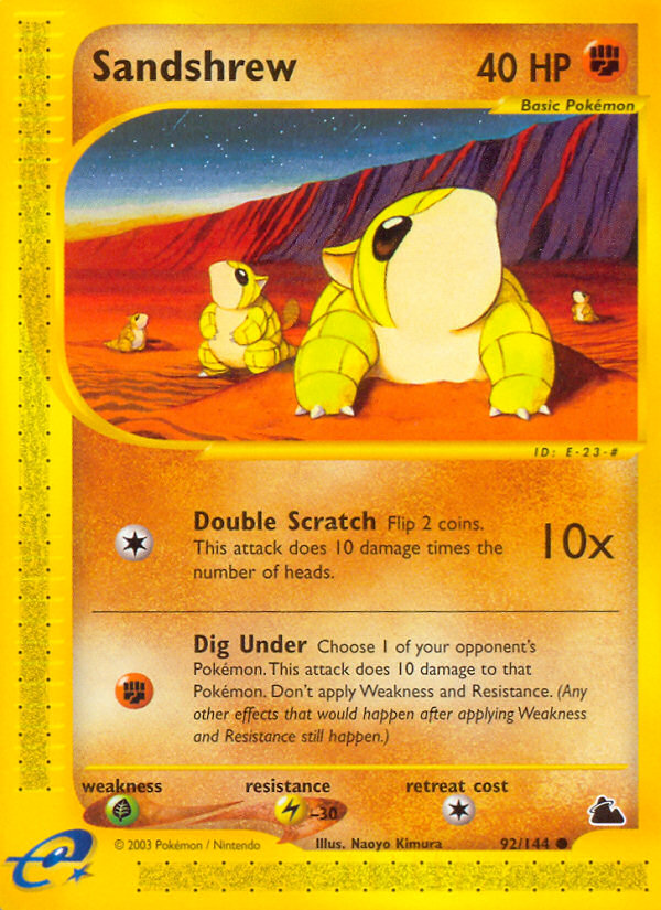 Sandshrew (92/144) [Skyridge]