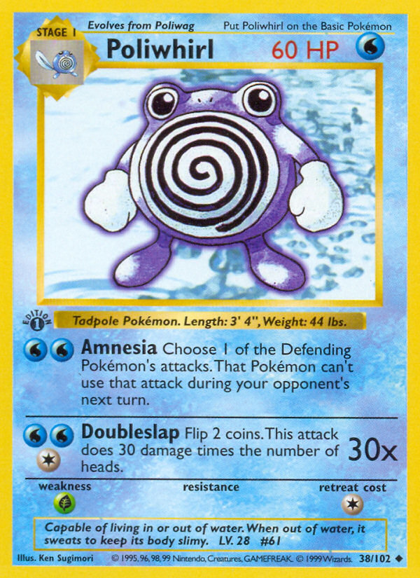 Poliwhirl (38/102) (Shadowless) [Base Set 1st Edition]