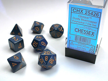 Chessex Dice (7pc) Dusty Blue / Copper CHX25426