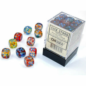 Chessex D6 Dice Nebula: 36D6 Primary/Blue CHX27959