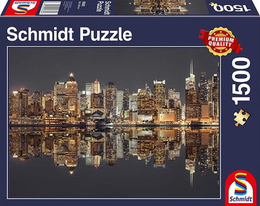 1000 pc Schmidt: New York Skyline At Night