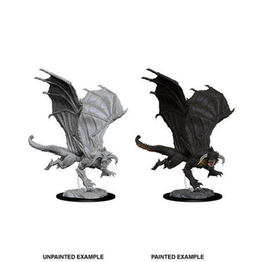 Nolzur's Marvelous Miniatures W8 Young Black Dragon